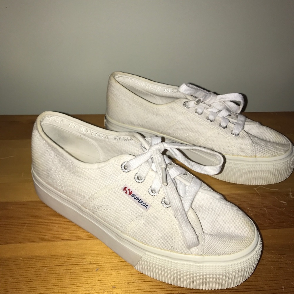White platform superga